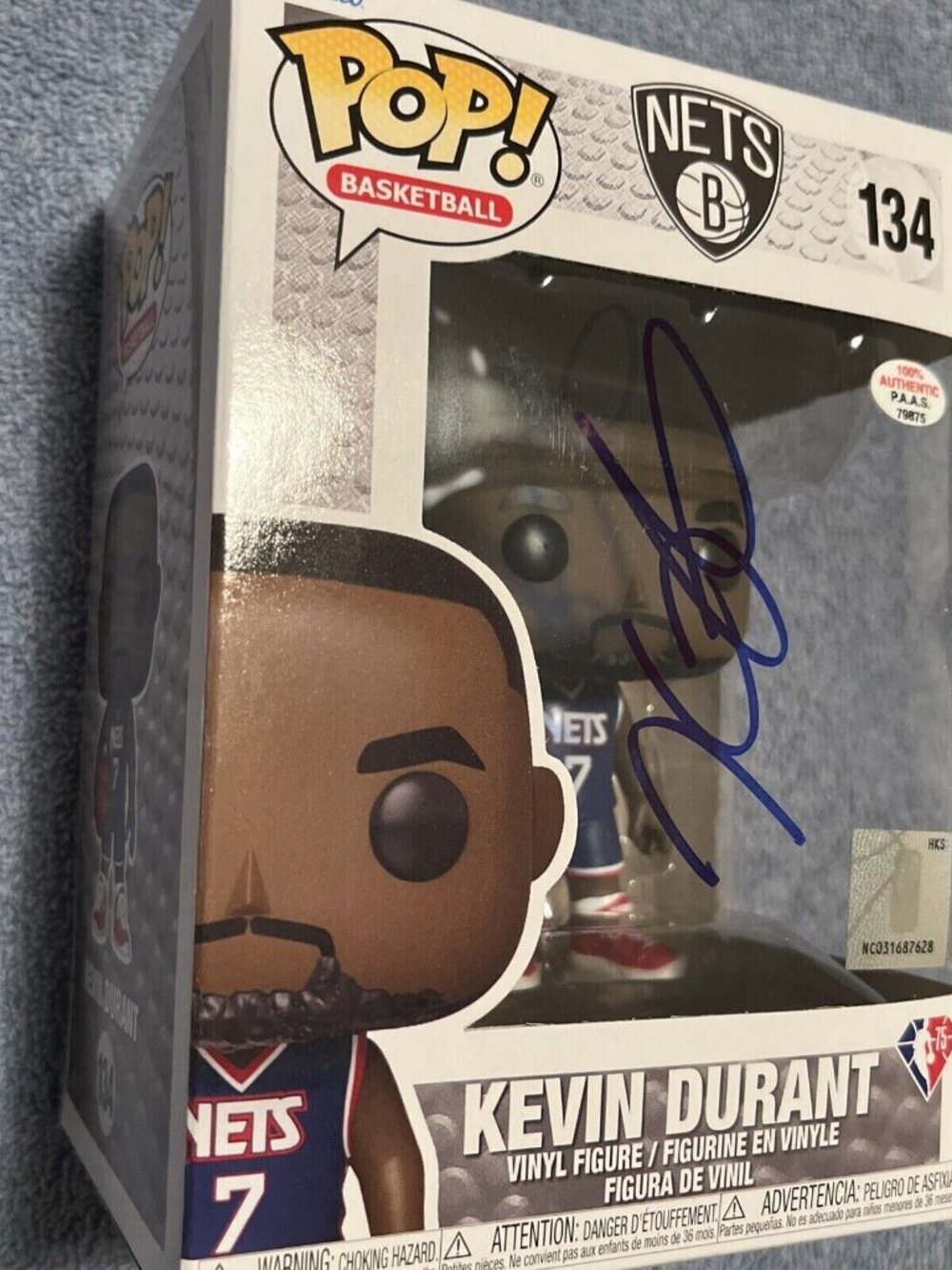 Kevin Durant signed Funko Pop! NBA Brooklyn Nets #134 w/COA